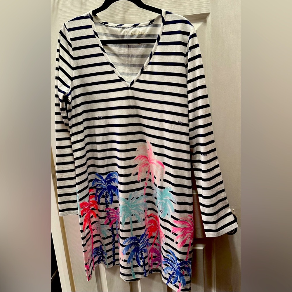 LILLY PULITZER Beacon Dress | Striped Desert Palm, XL-worn twice